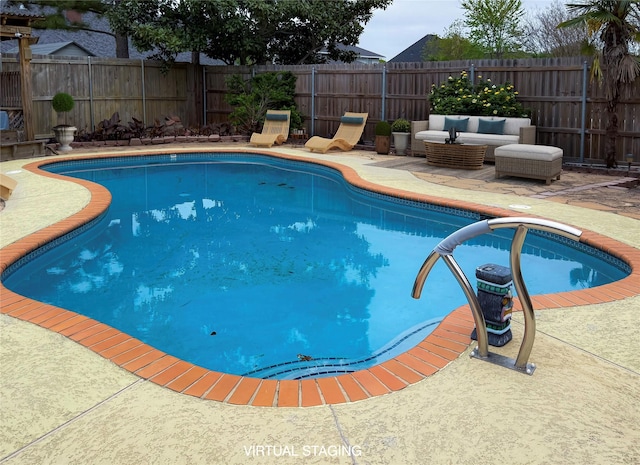 107 Summit Dr, Bossier City, LA 71111 - view of swimming pool with a patio area and a fenced backyard