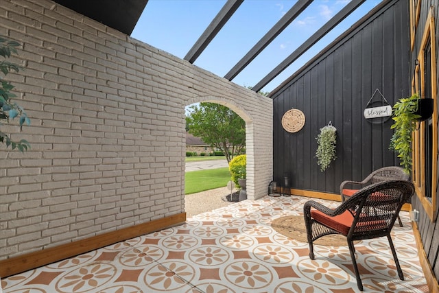 7204 Kingswood Dr, Fort Worth, TX 76133 - view of patio featuring a pergola