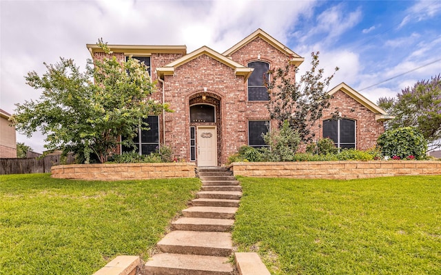 4406 Westcreek Ln, Sachse, TX 75048 - view of front facade featuring brick siding and a front lawn