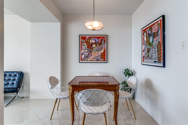 3111 Welborn St Unit 1303, Dallas, TX 75219 - office area with tile patterned floors and baseboards