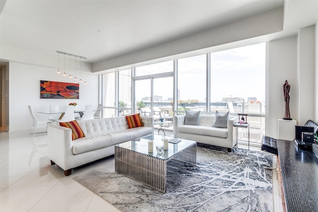 3111 Welborn St Unit 1303, Dallas, TX 75219 - tiled living area featuring baseboards