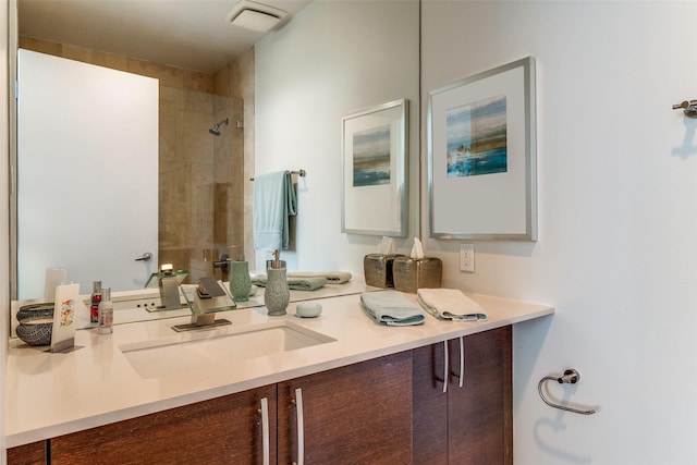 3111 Welborn St Unit 1303, Dallas, TX 75219 - full bath with vanity and tiled shower