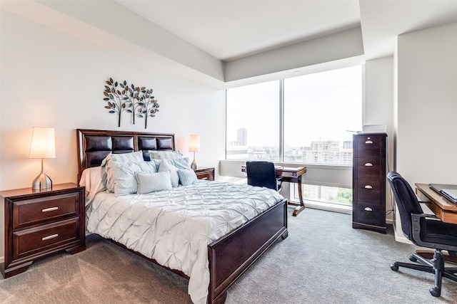 3111 Welborn St Unit 1303, Dallas, TX 75219 - carpeted bedroom featuring an office area and a view of city