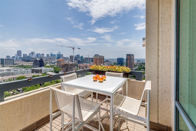 3111 Welborn St Unit 1303, Dallas, TX 75219 - balcony featuring a skyline view