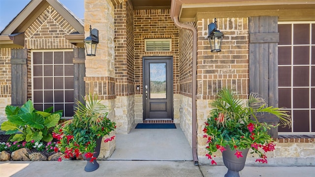 1530 Petaluma Dr, Rockwall, TX 75087 - property entrance with stone siding and brick siding