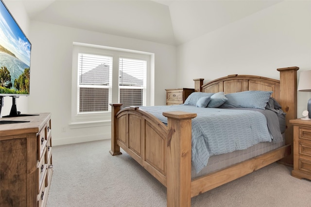 3728 Cherry Hills Dr, Sherman, TX 75090 - bedroom with light colored carpet, vaulted ceiling, and baseboards