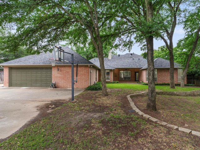 9120 Timber Oaks Dr, Fort Worth, TX 76179 - view of front of home with brick siding, an attached garage, concrete driveway, and a shingled roof