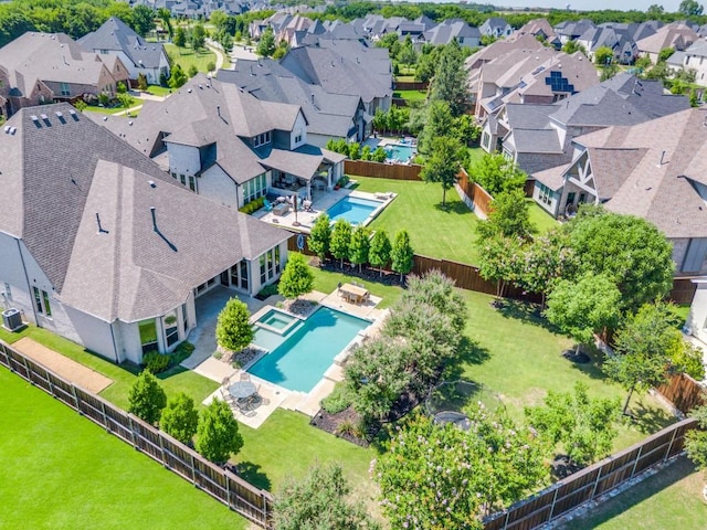 8542 Gerbera Daisy Rd, Frisco, TX 75035 - aerial perspective of suburban area featuring a pool