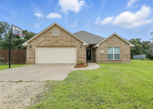 8109 County Road 804, Burleson, TX 76028 - view of front of house with concrete driveway, brick siding, an attached garage, and roof with shingles