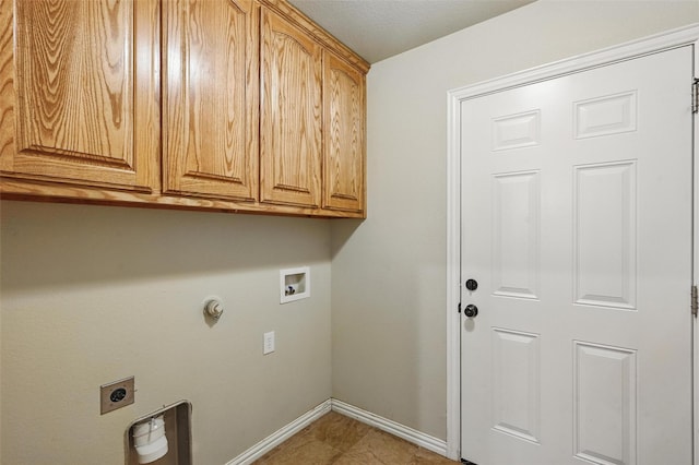 8109 County Road 804, Burleson, TX 76028 - laundry area with cabinet space, hookup for an electric dryer, hookup for a washing machine, and gas dryer hookup