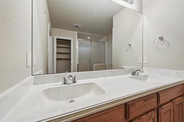 8109 County Road 804, Burleson, TX 76028 - bathroom with double vanity and an enclosed shower