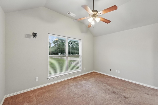 8109 County Road 804, Burleson, TX 76028 - unfurnished room with lofted ceiling, carpet, and a ceiling fan