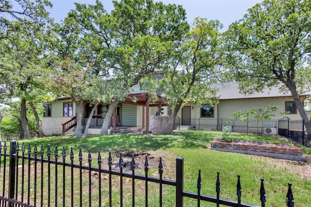 161 Cheyenne Dr, Nocona, TX 76255 - obstructed view of property featuring a porch and brick siding