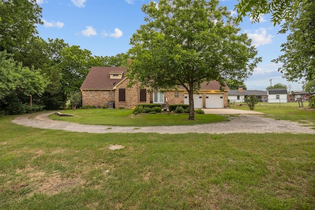 410 S Walnut Grove Rd, Midlothian, TX 76065 - view of front of home featuring gravel driveway, a garage, and brick siding