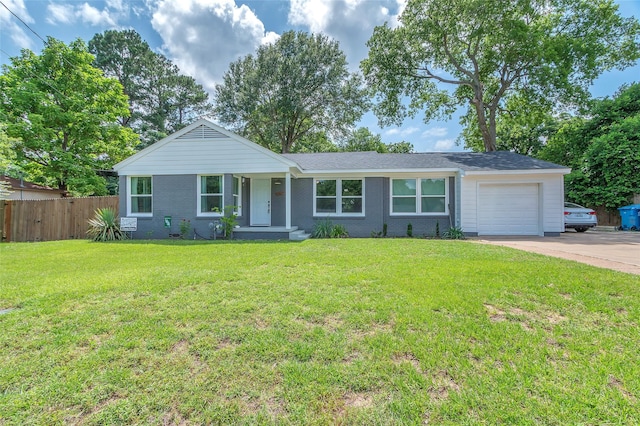 312 Dean St, Athens, TX 75751 - ranch-style home featuring an attached garage, driveway, covered porch, and brick siding