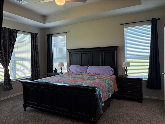 304 Olde Knoll Pl, Rio Vista, TX 76093 - carpeted bedroom with baseboards and a ceiling fan