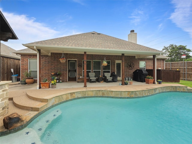 1533 Melanie Trl, Midlothian, TX 76065 - view of swimming pool featuring grilling area, a patio, and an outdoor hangout area