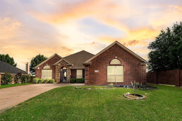 1322 Turnbridge Dr, Glenn Heights, TX 75154 - view of front of property with brick siding and driveway