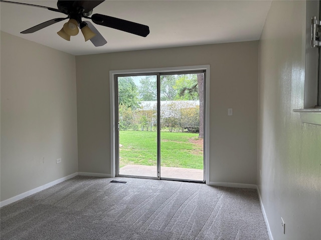 104 W Cayuga Dr, Athens, TX 75751 - carpeted empty room featuring baseboards and ceiling fan