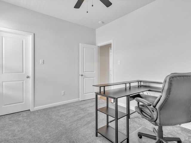 133 Hollytree Ln, Boyd, TX 76023 - carpeted office space with ceiling fan and baseboards