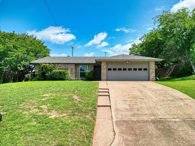 1214 Vivienne St, Weatherford, TX 76086 - single story home with an attached garage, concrete driveway, brick siding, and a shingled roof