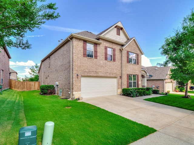 3321 Glen Crest Ln, Denton, TX 76208 - view of front facade featuring brick siding, an attached garage, and driveway