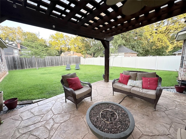 205 Old Palmetto Rd, Benton, LA 71006 - view of patio featuring a pergola