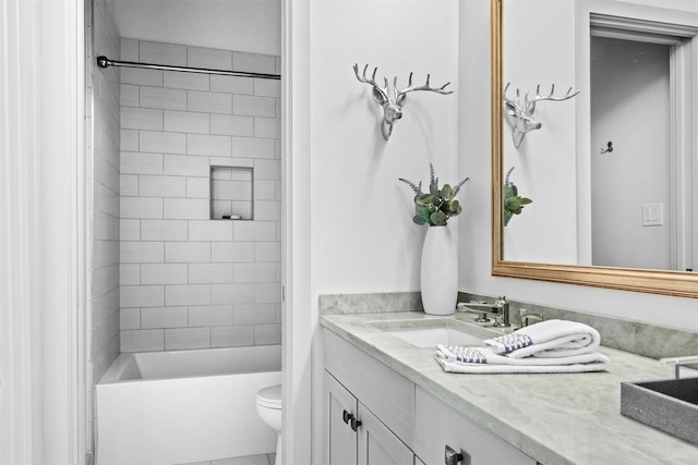 13390 Waterside Dr, Malakoff, TX 75148 - full bath featuring vanity, toilet, and bathing tub / shower combination