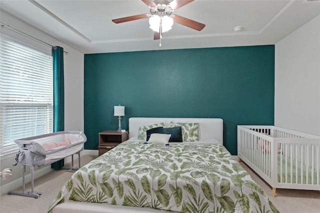 11408 Morrow Ln, Mckinney, TX 75071 - carpeted bedroom featuring a ceiling fan and baseboards