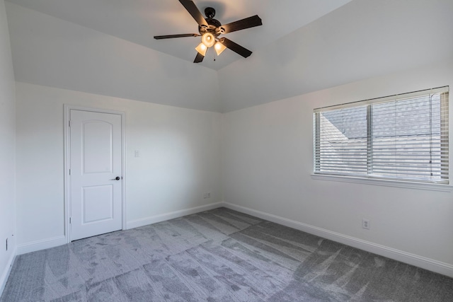 7132 Jernigan Dr, Frisco, TX 75034 - carpeted spare room with ceiling fan and vaulted ceiling