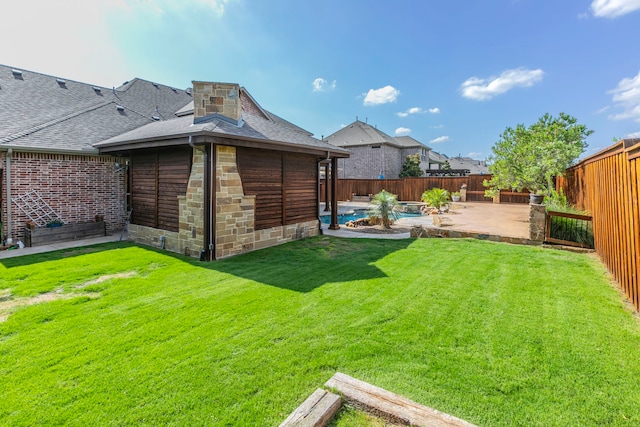 7132 Jernigan Dr, Frisco, TX 75034 - fenced backyard featuring a patio