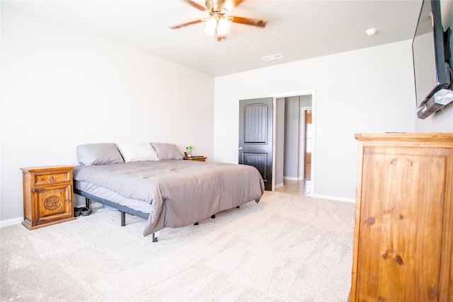 131 Live Oak Ln, Decatur, TX 76234 - bedroom with carpet flooring, baseboards, and ceiling fan
