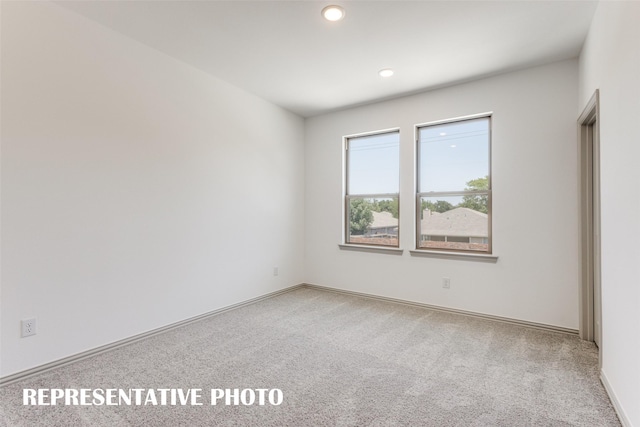 4804 Lunker St, Mckinney, TX 75071 - spare room featuring carpet, recessed lighting, and baseboards