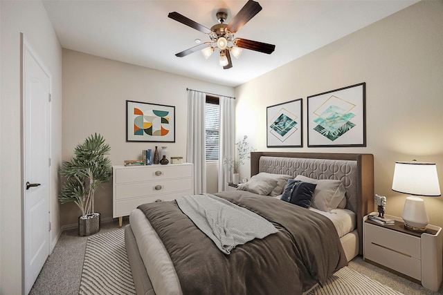 1635 Southwestern Dr, Allen, TX 75013 - bedroom featuring light carpet, baseboards, and ceiling fan