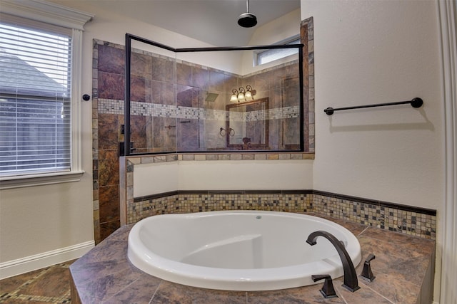 6520 Stone Creek Dr, North Richland Hills, TX 76182 - bathroom featuring a bath and tiled shower