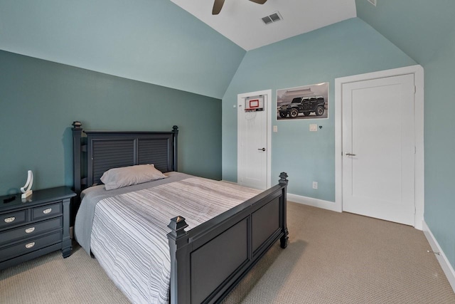 2104 Zaide Way, Celina, TX 75009 - bedroom featuring lofted ceiling, light colored carpet, ceiling fan, and baseboards