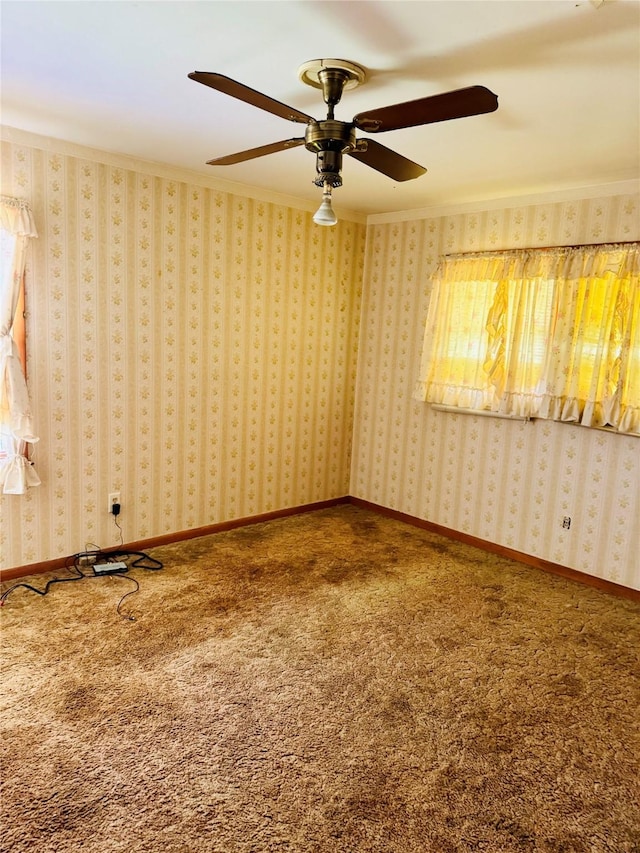 2505 Ormond Pl, Bossier City, LA 71111 - carpeted spare room with a ceiling fan