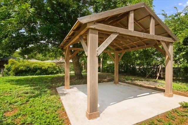 207 Mcmurry Ave, Duncanville, TX 75116 - view of property's community with a gazebo, a patio, and a lawn