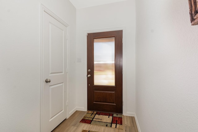 5201 Rockrose Ln, Princeton, TX 75407 - doorway to outside featuring light wood-type flooring and baseboards