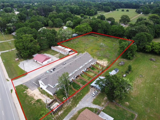 18747 Fm 2493, Flint, TX 75762 - aerial view of property's location featuring property parcel outlined