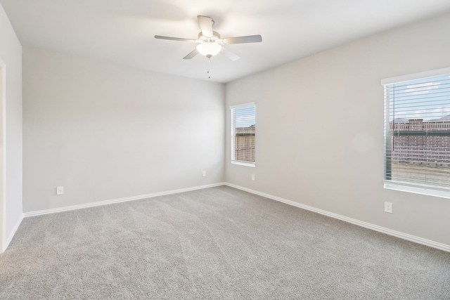 901 Lily Ln, Lavon, TX 75166 - spare room with healthy amount of natural light, carpet, and ceiling fan
