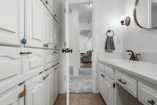 3213 Kingsbridge Dr, Plano, TX 75075 - bathroom with vanity and tile patterned floors