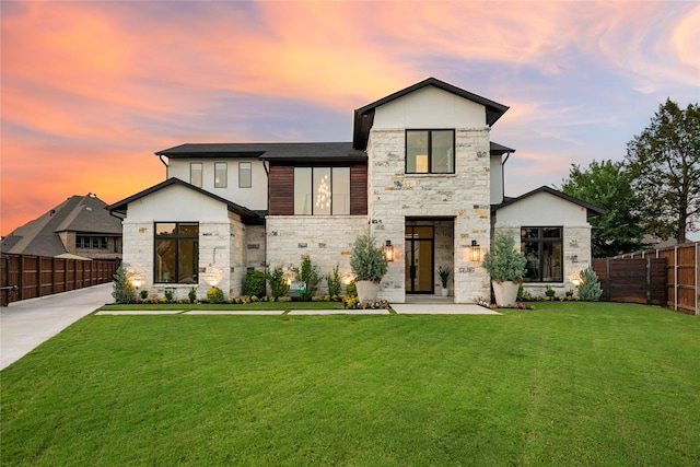 3313 Jackson Ct, Grapevine, TX 76092 - modern home featuring stone siding