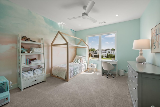 3313 Jackson Ct, Grapevine, TX 76092 - carpeted bedroom featuring baseboards, ceiling fan, and an office area