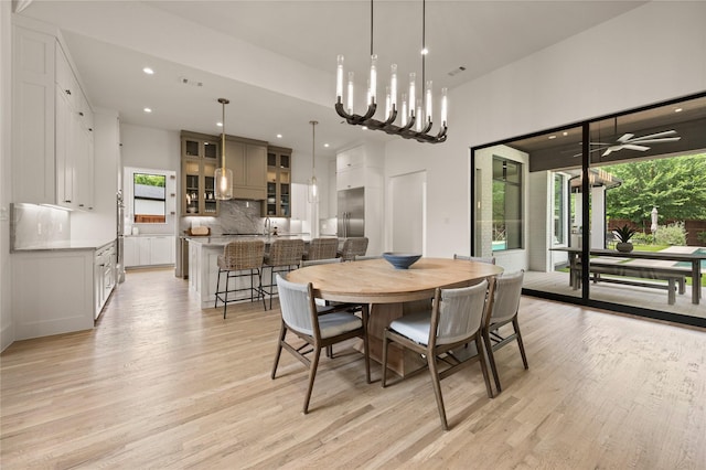 3313 Jackson Ct, Grapevine, TX 76092 - dining room with light wood-type flooring and recessed lighting