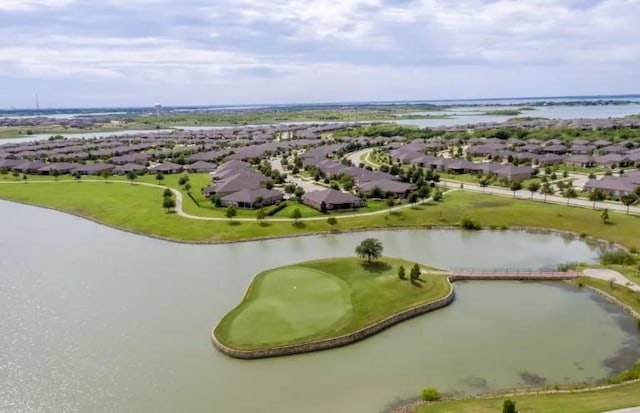 8829 Cantina Bay Ln, Frisco, TX 75036 - aerial view of residential area featuring a large body of water and a golf club