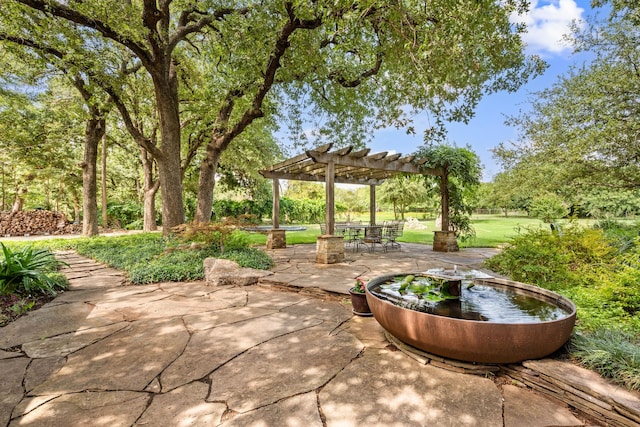 1432 Cimarron Trl, Hurst, TX 76053 - view of patio with a pergola