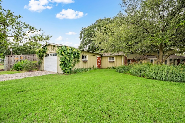 1432 Cimarron Trl, Hurst, TX 76053 - view of front of house with gravel driveway, board and batten siding, a wall unit AC, and an attached garage