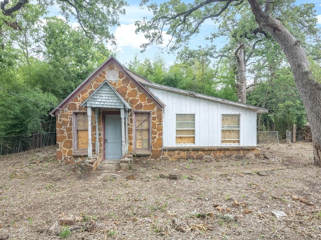 203 E 9th St, Shady Shores, TX 76208 - view of front of house with stone siding