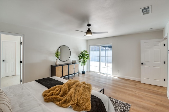 2028 Casa Loma Ct, Grapevine, TX 76051 - bedroom with light wood-style floors, baseboards, and ceiling fan